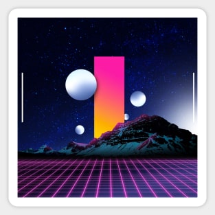 Retrowave mount Sticker